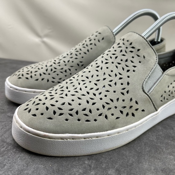 Vionic MIDI Perf Women Shoes Gray 8.5M Perforated Leather Slip On Casual Loafers - Picture 6 of 16